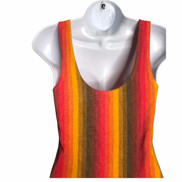 Ecote | Summer Striped Mini Dress Towel Material - Picture 7 of 10